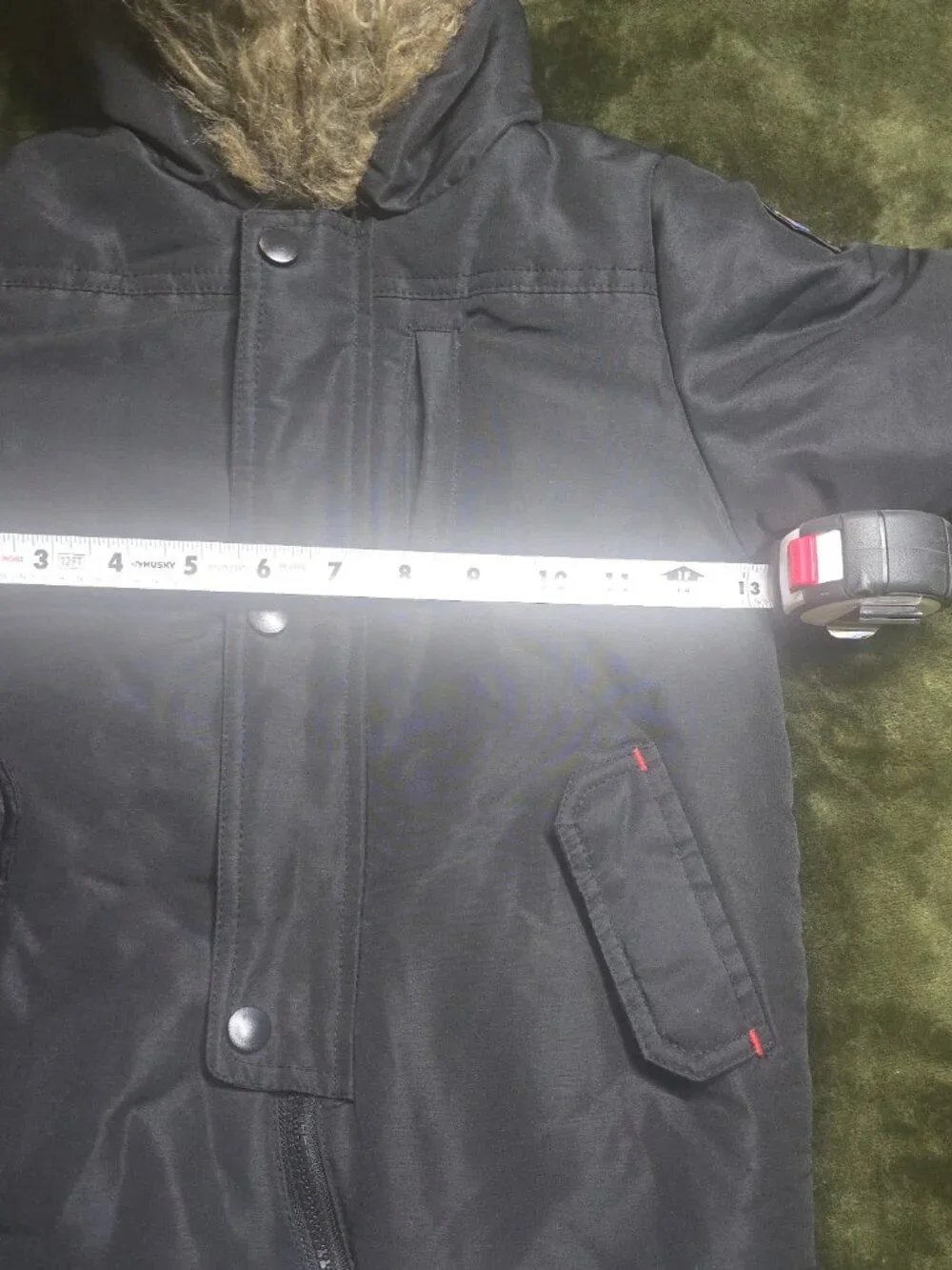 Rothschild 1881 Expedition Baby Pram Snowsuit 12M Black Faux Fur Hood Footed